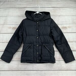 Ralph Lauren Polo Jeans Co Full Zip Hooded Puffer‎ Jacket Women's Size S Black